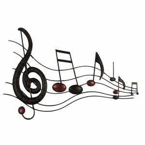 Metal Musical Notes Home Wall Decor Wall Sculpture With Gold Details, Wall Art🐞